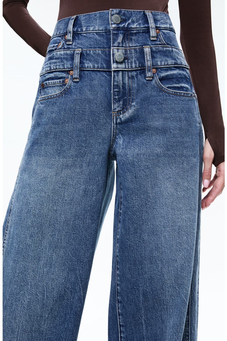 Double Waistband Wide Leg Jeans, Alternate, color, BROOKLYN BLUE