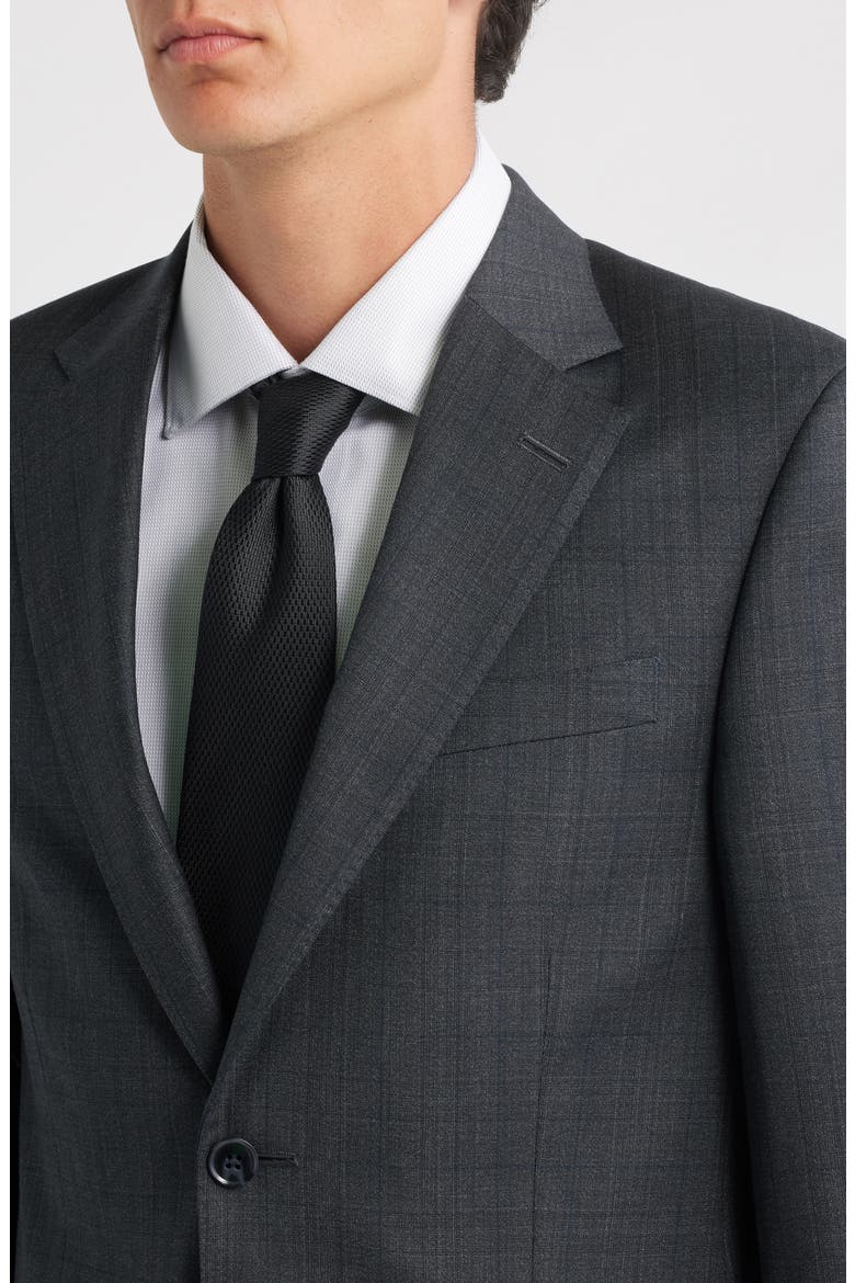 Flynn Classic Fit Charcoal Grey Check Wool Suit, Alternate, color, CHARCOAL