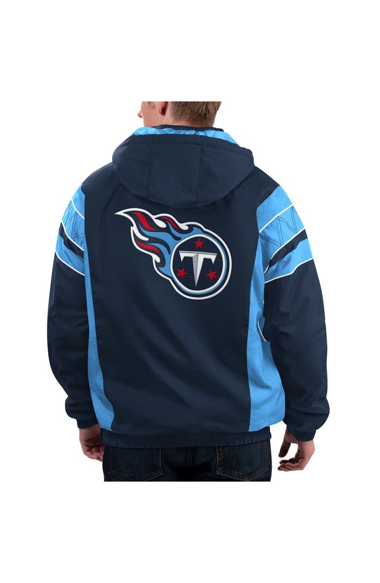 STARTER Men's Starter Navy/Blue Tennessee Titans Home Team Half-Zip Hoodie Jacket, Alternate, color, 