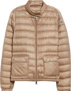 Moncler Lans Channel Quilted Down Moto Jacket