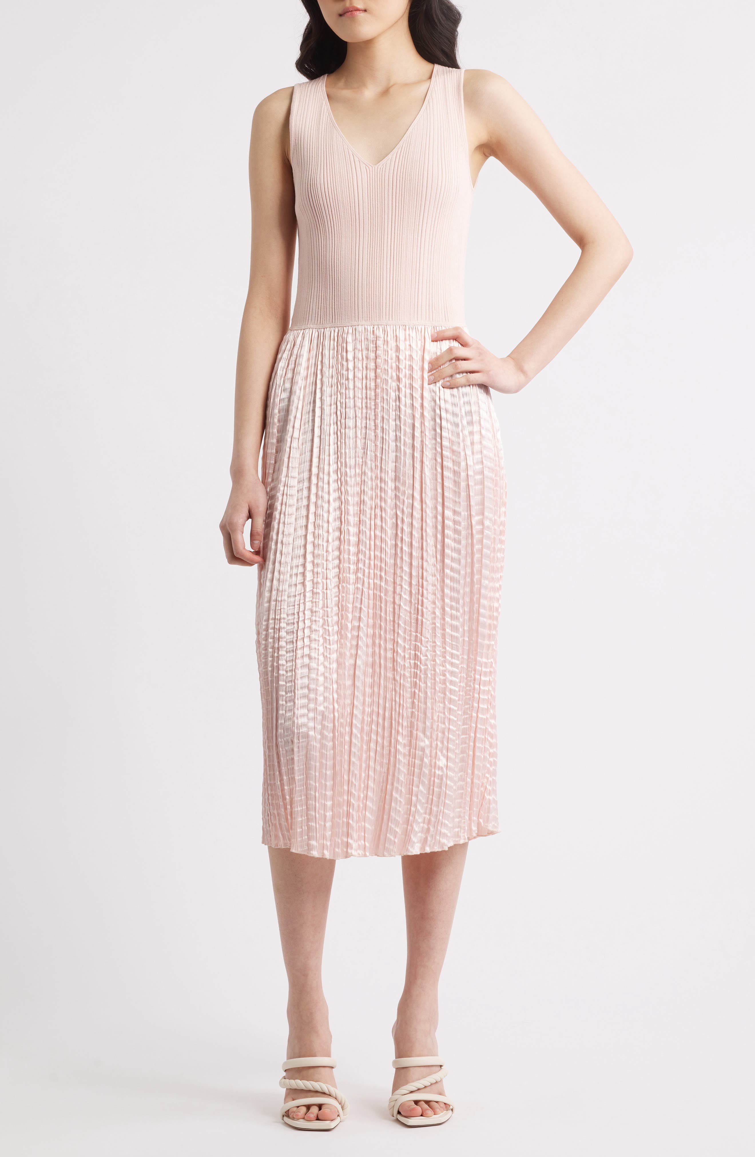 BOSS Fernani Mixed Media Dress