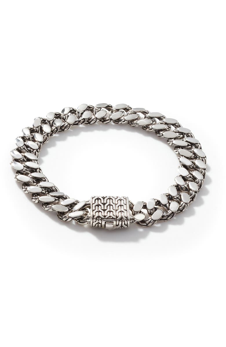 John Hardy Men's Classic Chain Curb Bracelet, Main, color, Silver