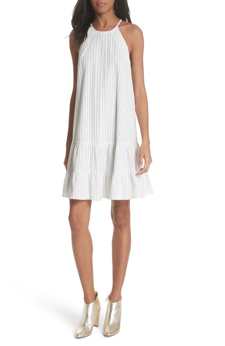Rebecca Taylor Sleeveless Stripe Tank Dress, Main, color, 
