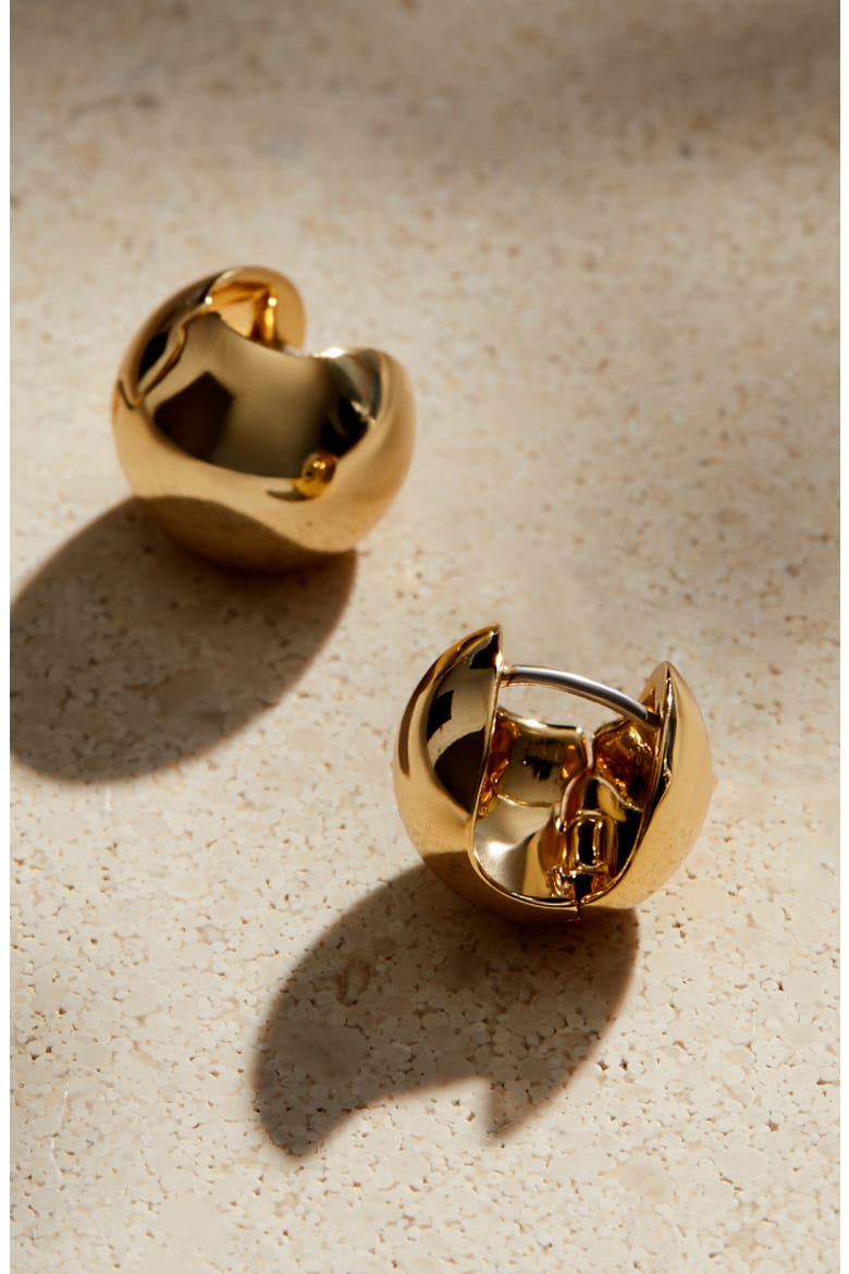 Mini Abby Sphere Huggie Hoop Earrings, Alternate, color, GOLD