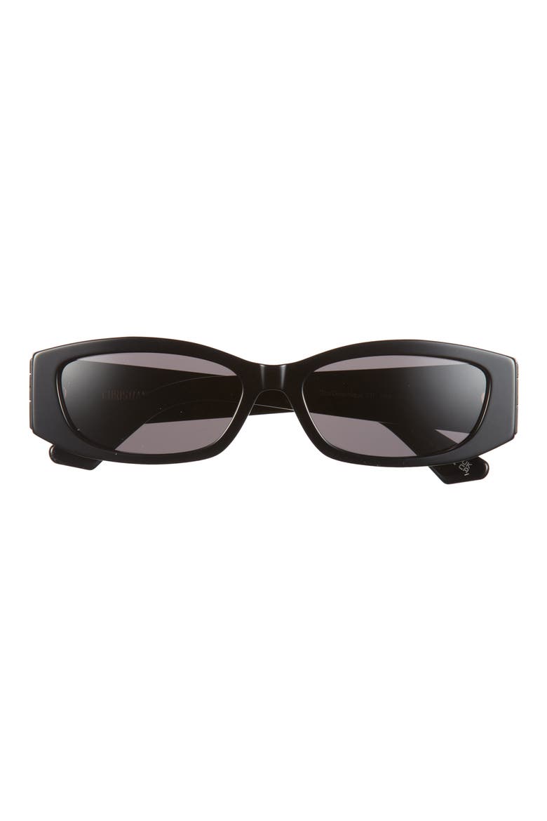 'DiorGraphique S1I 56mm Rectangular Sunglasses, Main, color, SBLK/SMK