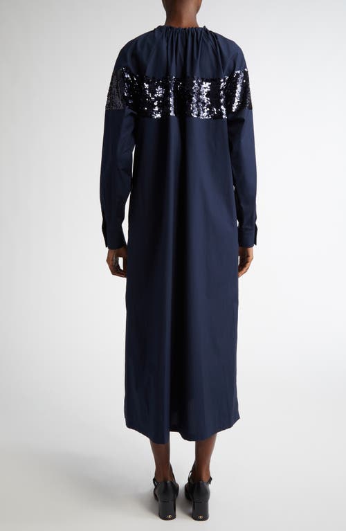 Max Mara Samuele Sequin Long Sleeve Maxi Dress In Ultramarine