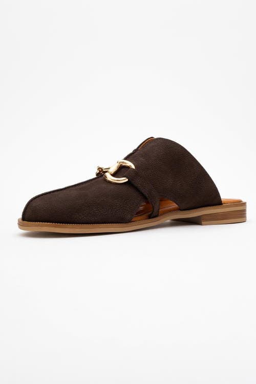 Forever & Always Shoes Favor Leather Mules In Brown