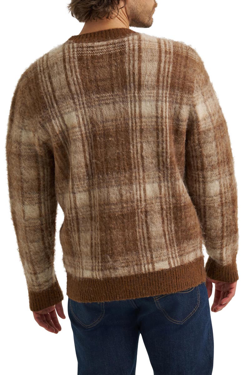 Lee Plaid Oversize Cardigan, Alternate, color, Arabica Ochre Plaid
