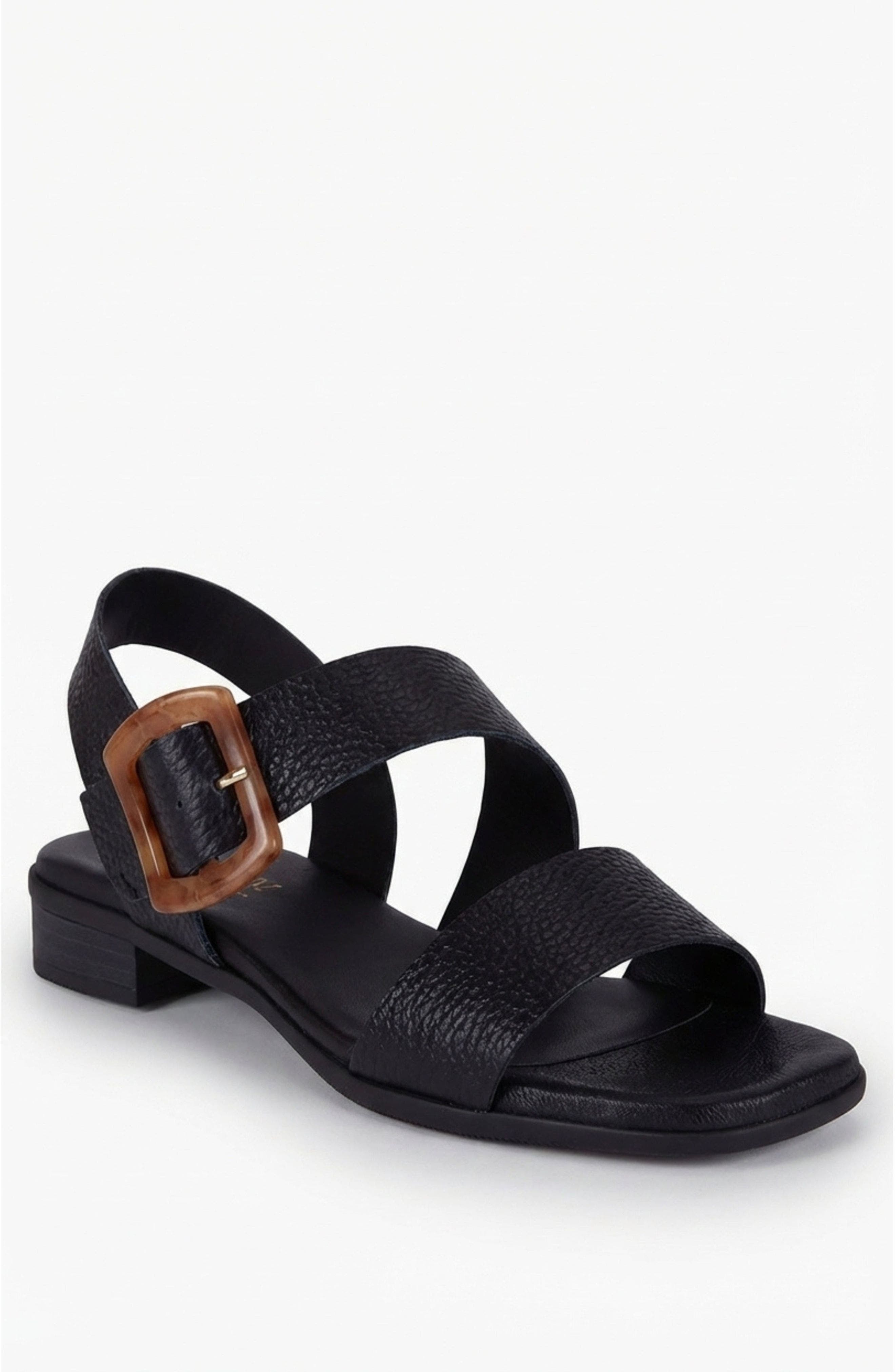 Menina Step Juliette Side Buckle Sandal, Alternate, color, Black