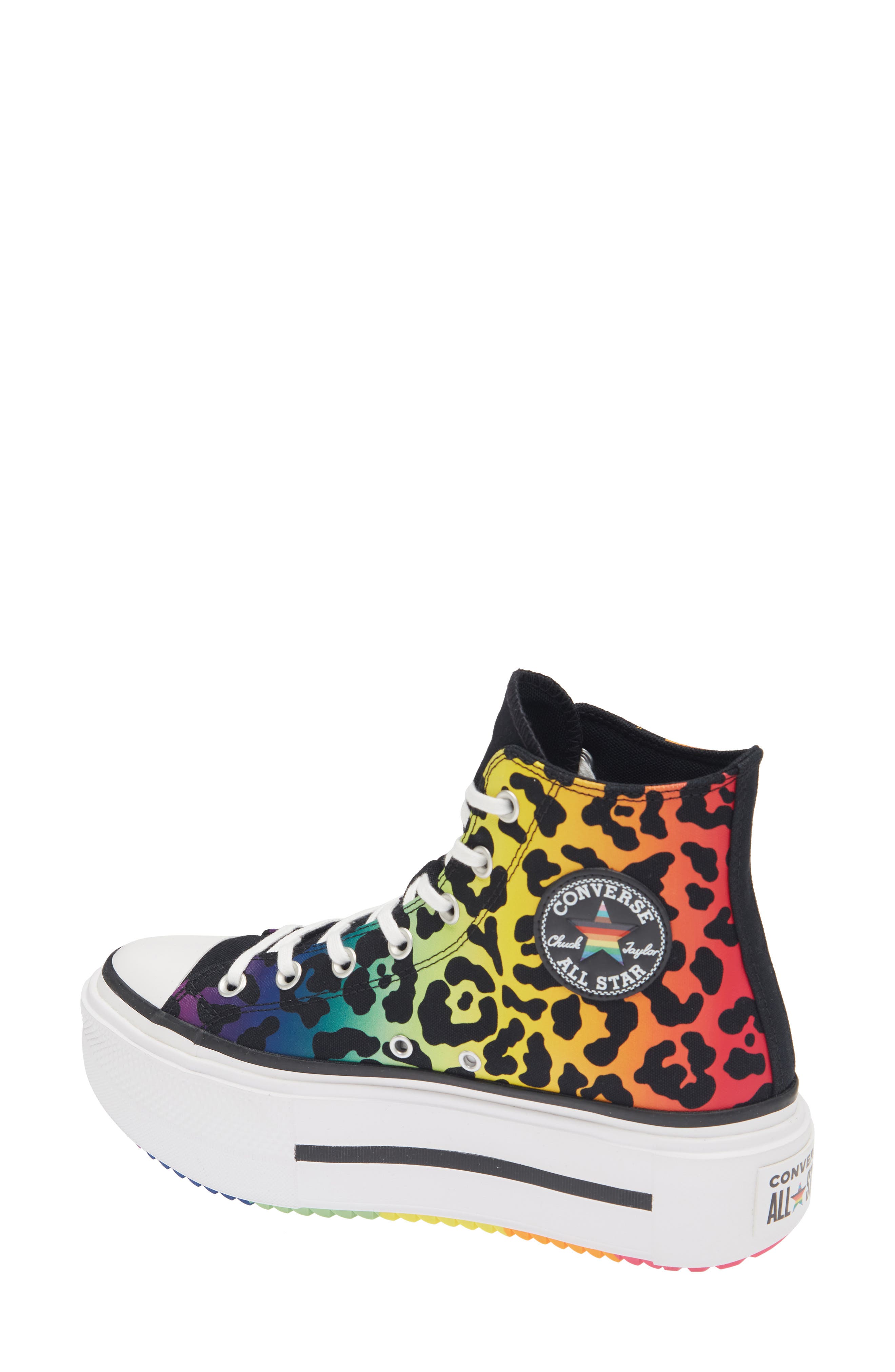 Converse Chuck Taylor All Star Lift Double Stack Canvas High Top Sneaker, Alternate, color, Chaos Fuchsia