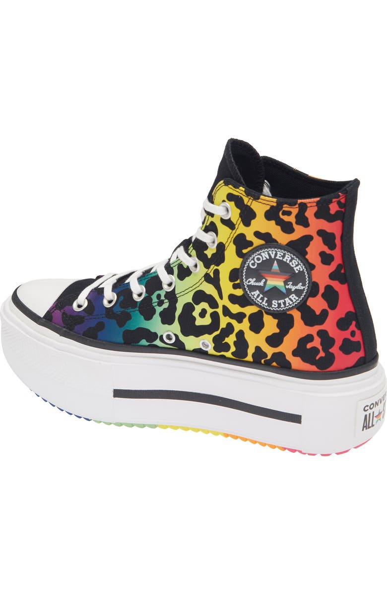 Converse Chuck Taylor All Star Lift Double Stack Canvas High Top Sneaker, Alternate, color, Chaos Fuchsia