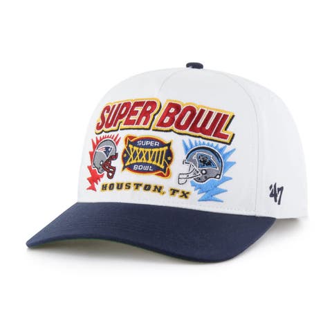 Men's '47 White/Navy NFL Multi-Team Throwback Dueling Logos Adjustable Hitch Hat
