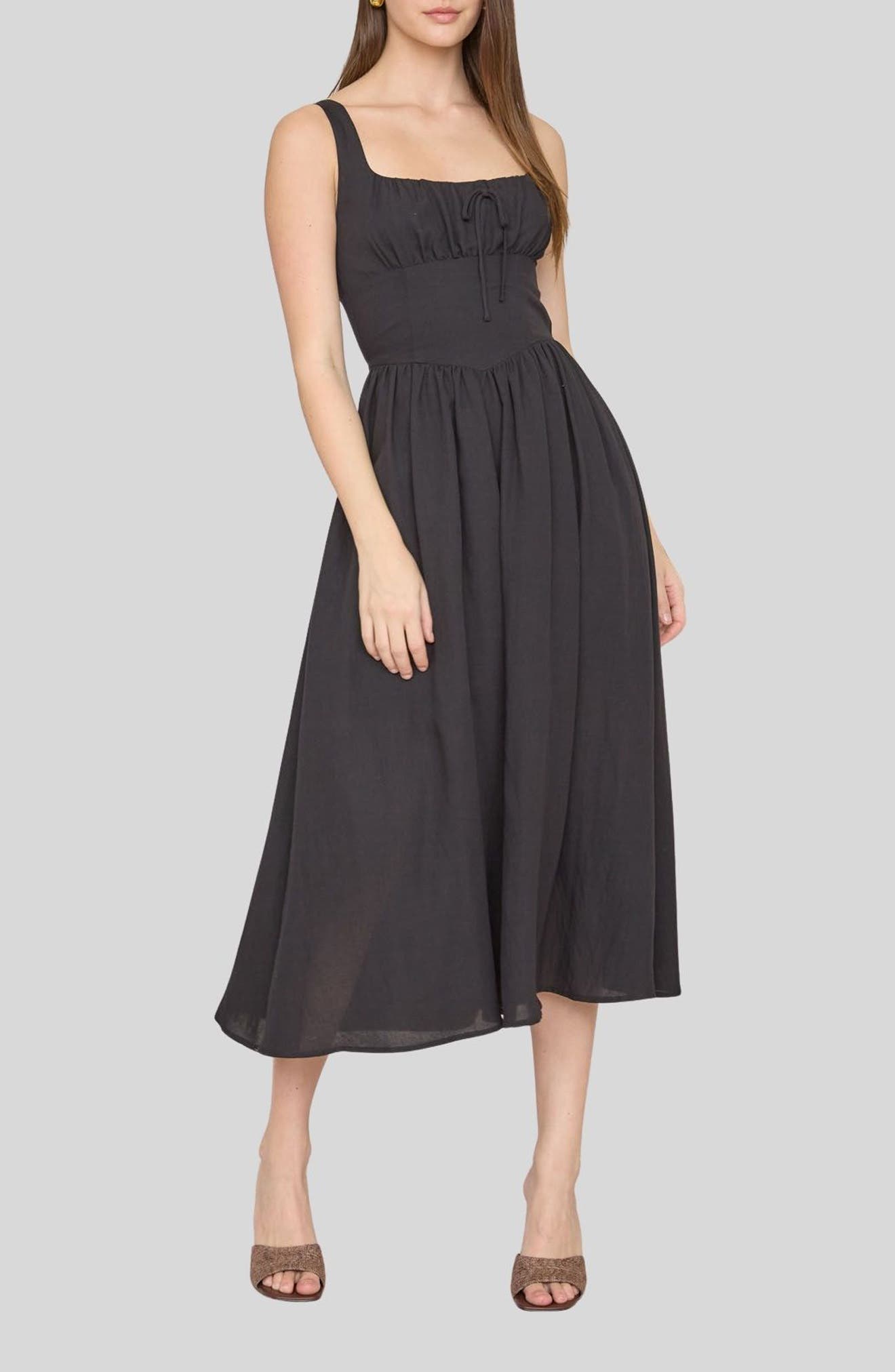 Blu Pepper Bow Fit & Flare Midi Sundress