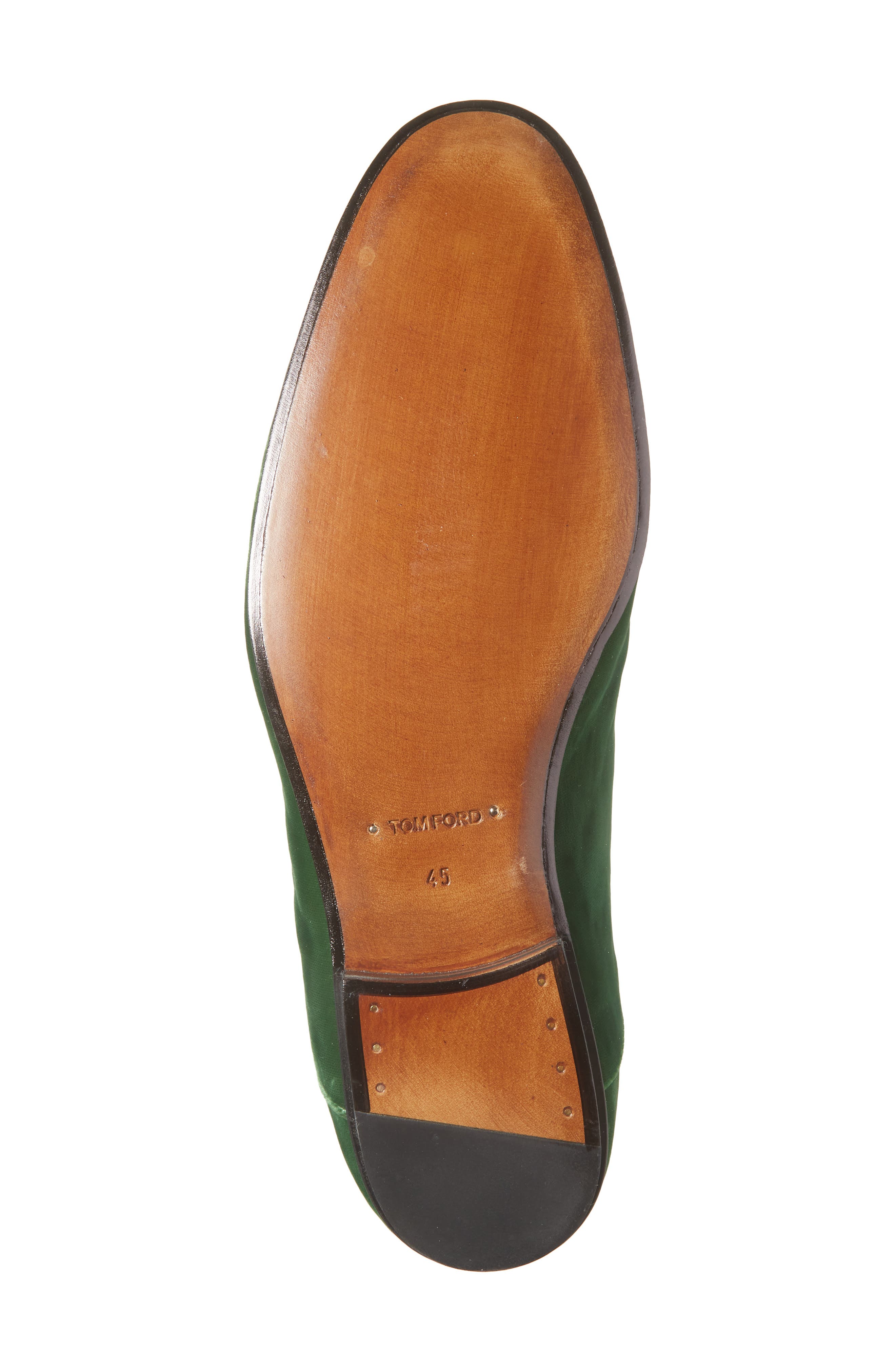 TOM FORD Velvet Smoking Slipper, Alternate, color, Emerald