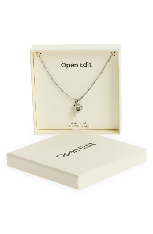 Open Edit Waterproof Bubble Initial Pendant Necklace