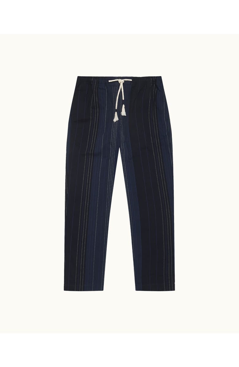 Orlebar Brown Sonoran Relaxed Fit Velo Stripe Trousers, Alternate, color, Night Iris Stripe