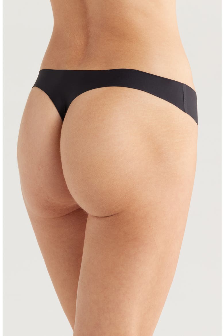 Uniq Seamless Thong, Alternate, color, BLACK