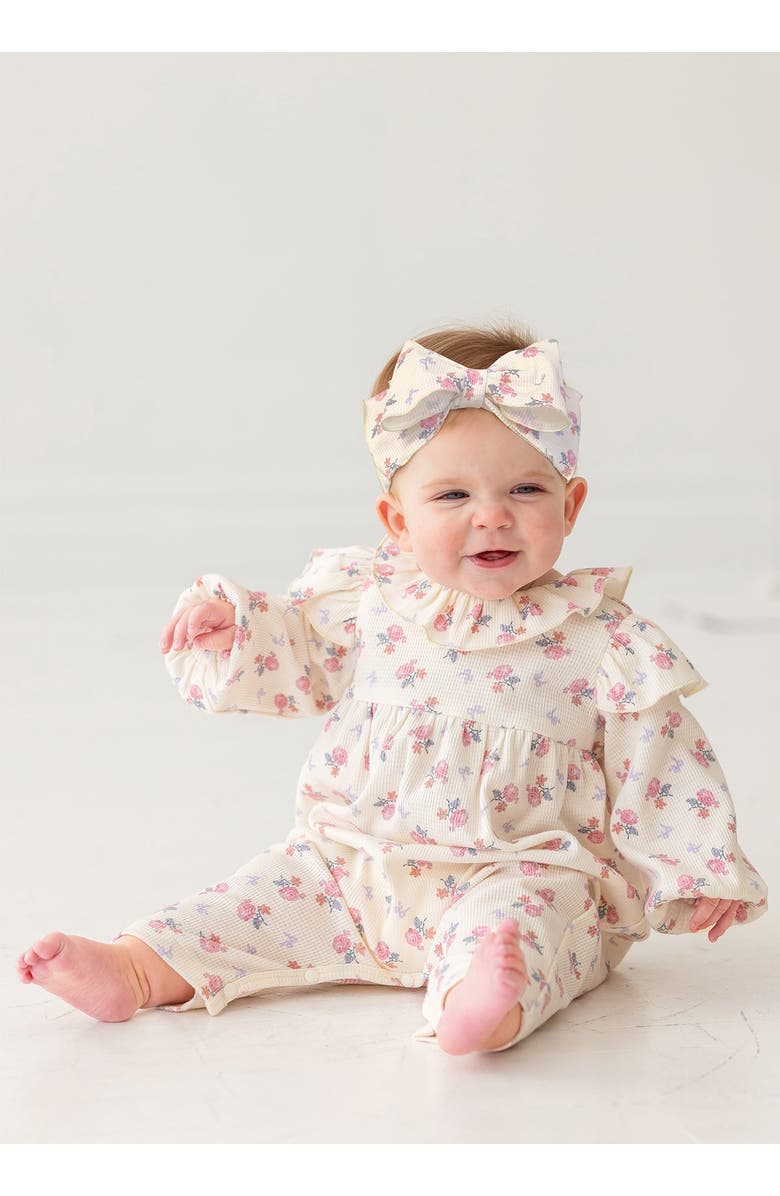 Mabel + Honey Mia Romper, Alternate, color, Purple