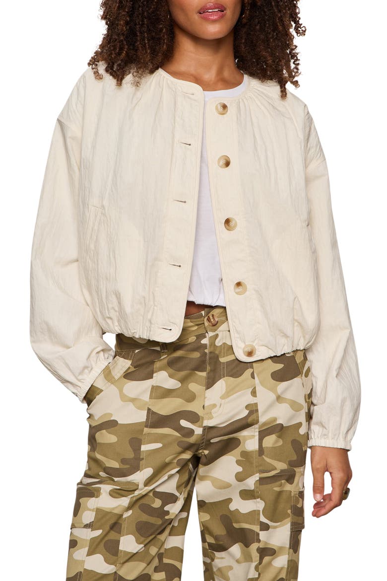 Dandelion Cotton Blend Quilted Jacket, Main, color, COLLAGEN WHITE