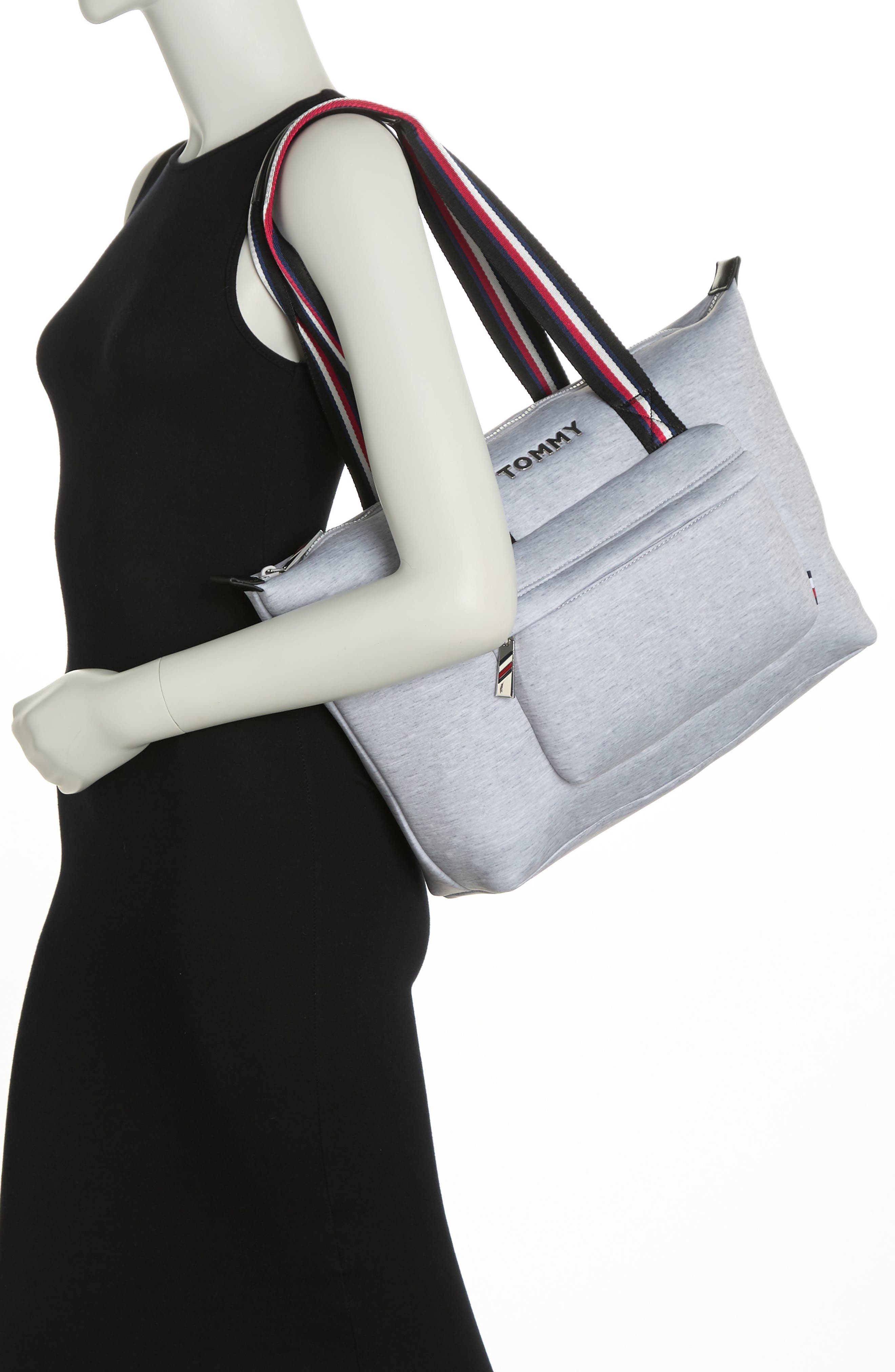 Tommy Hilfiger Jen Heather Jersey Tote Bag, Alternate, color, 