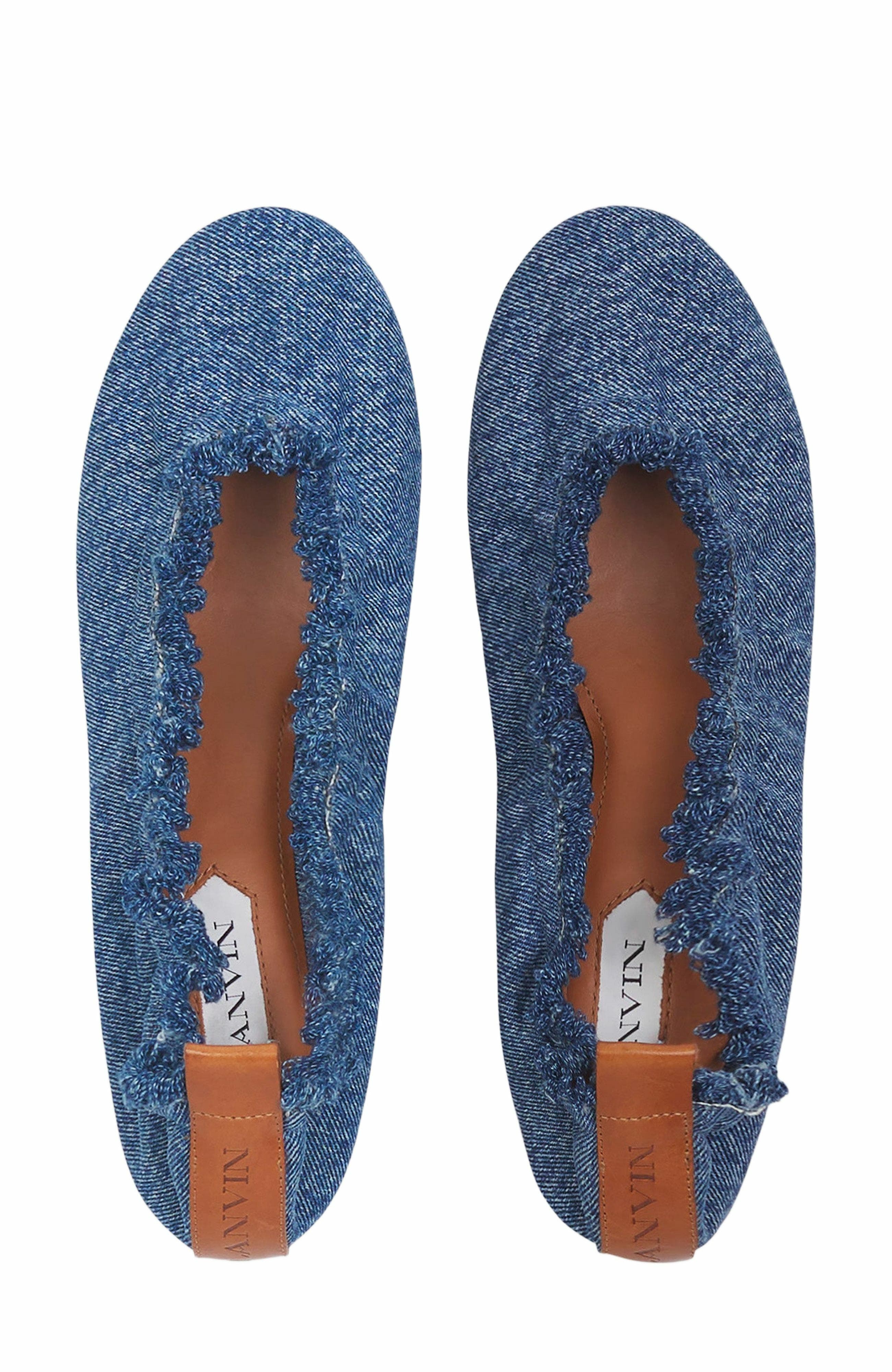 Lanvin The Ballerina Flat In Denim, Alternate, color, 