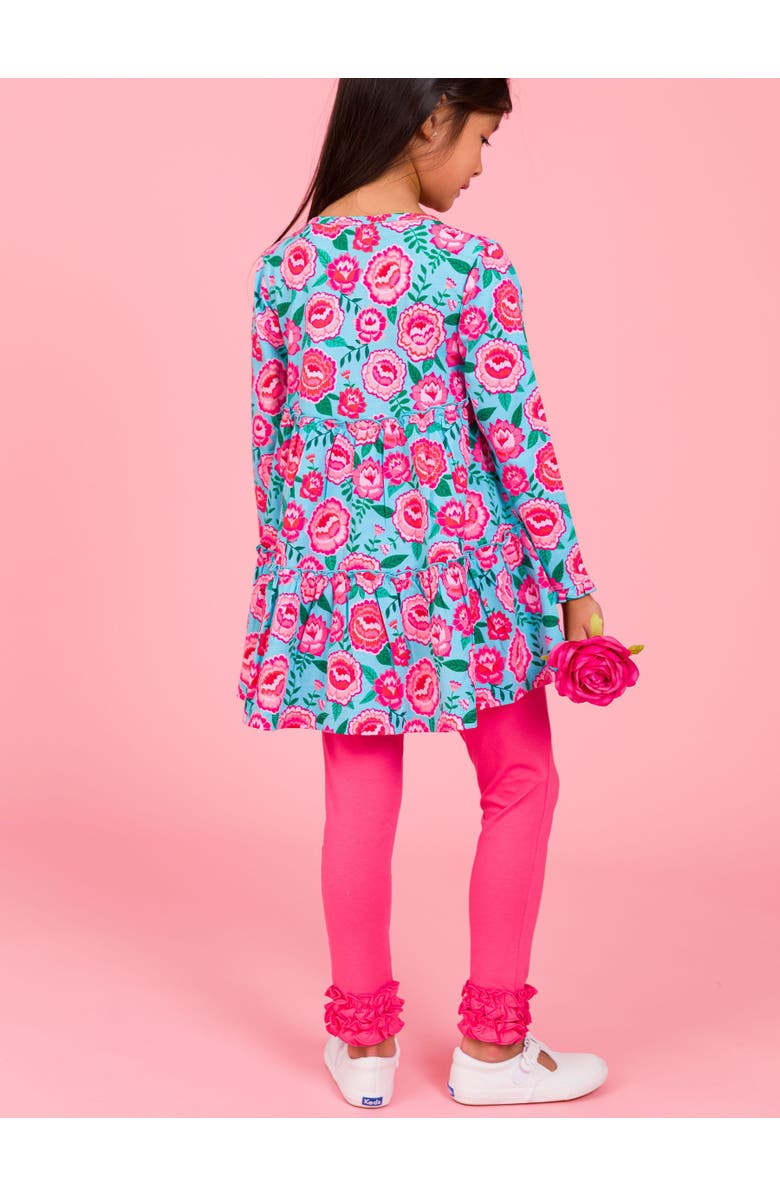 RuffleButts Knit Ruffle Tiered Tunic, Alternate, color, Bright Blossoms