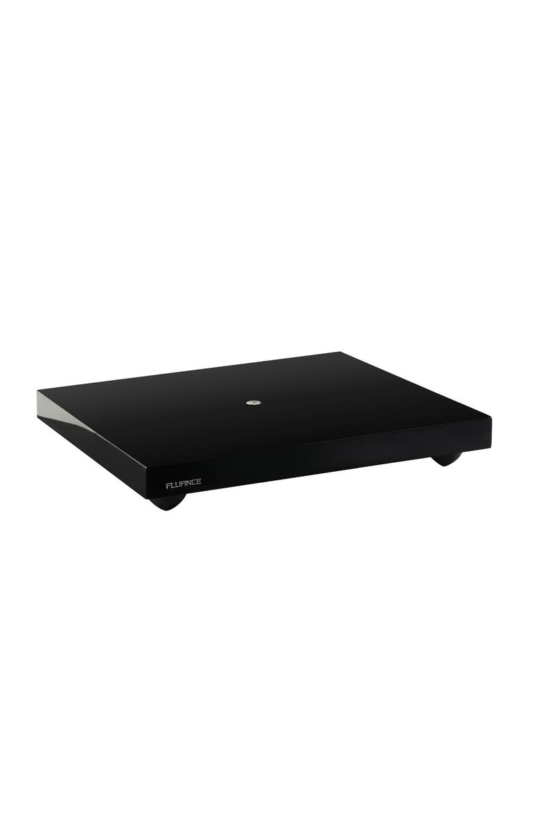 Fluance IB40 Turntable Isolation Base Anti-Vibration Wood Platform, Bubble Level, Main, color, Piano Black