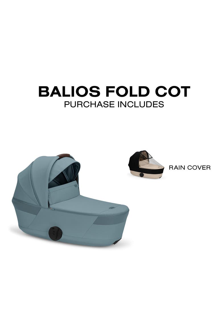 Balios Fold Carry Cot, Alternate, color, STORMY BLUE