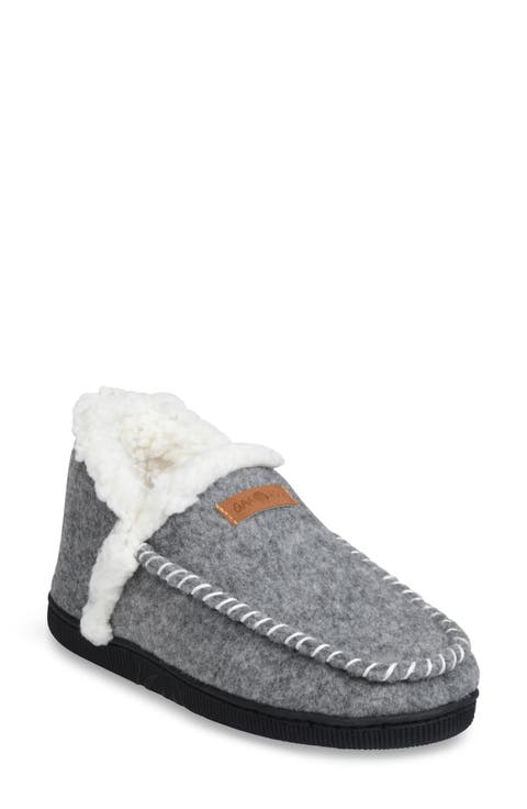 Faux Fur Moc Toe Slipper