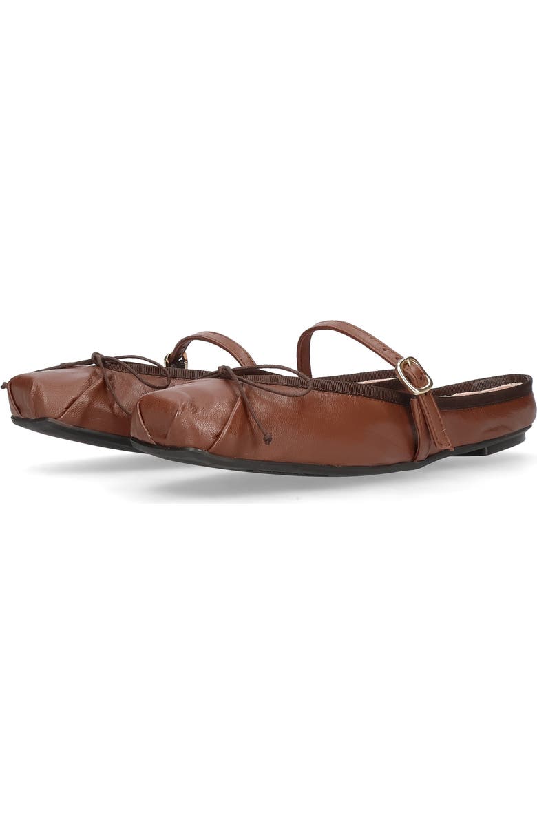Pretty Ballerinas Square Toe Ballet Slide, Alternate, color, Brown