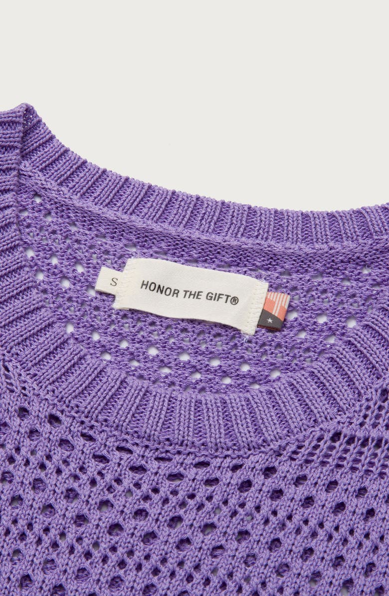 HONOR THE GIFT Open Stitch Midi Dress, Alternate, color, Purple