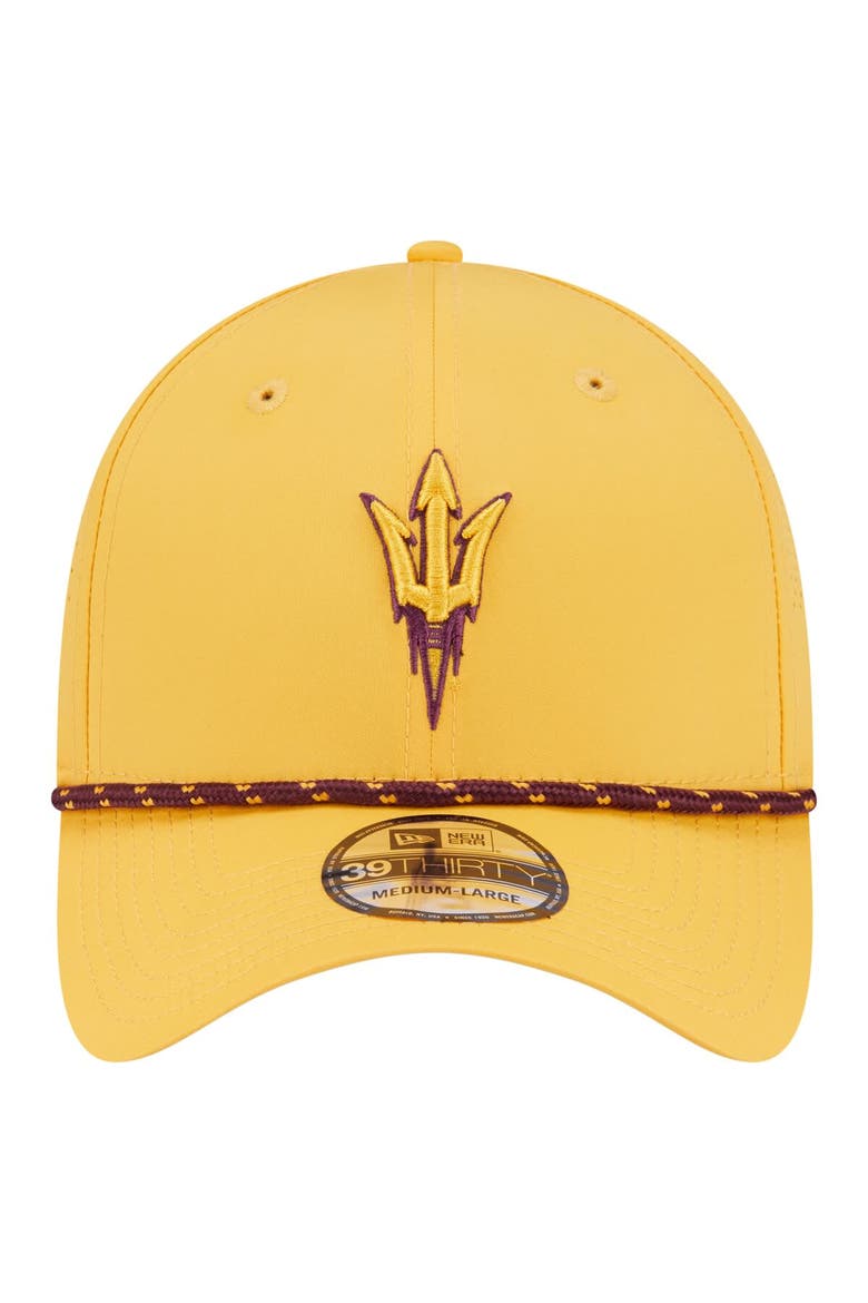 Men's New Era  Gold Arizona State Sun Devils Rope 39THIRTY Flex Hat, Alternate, color, Gold