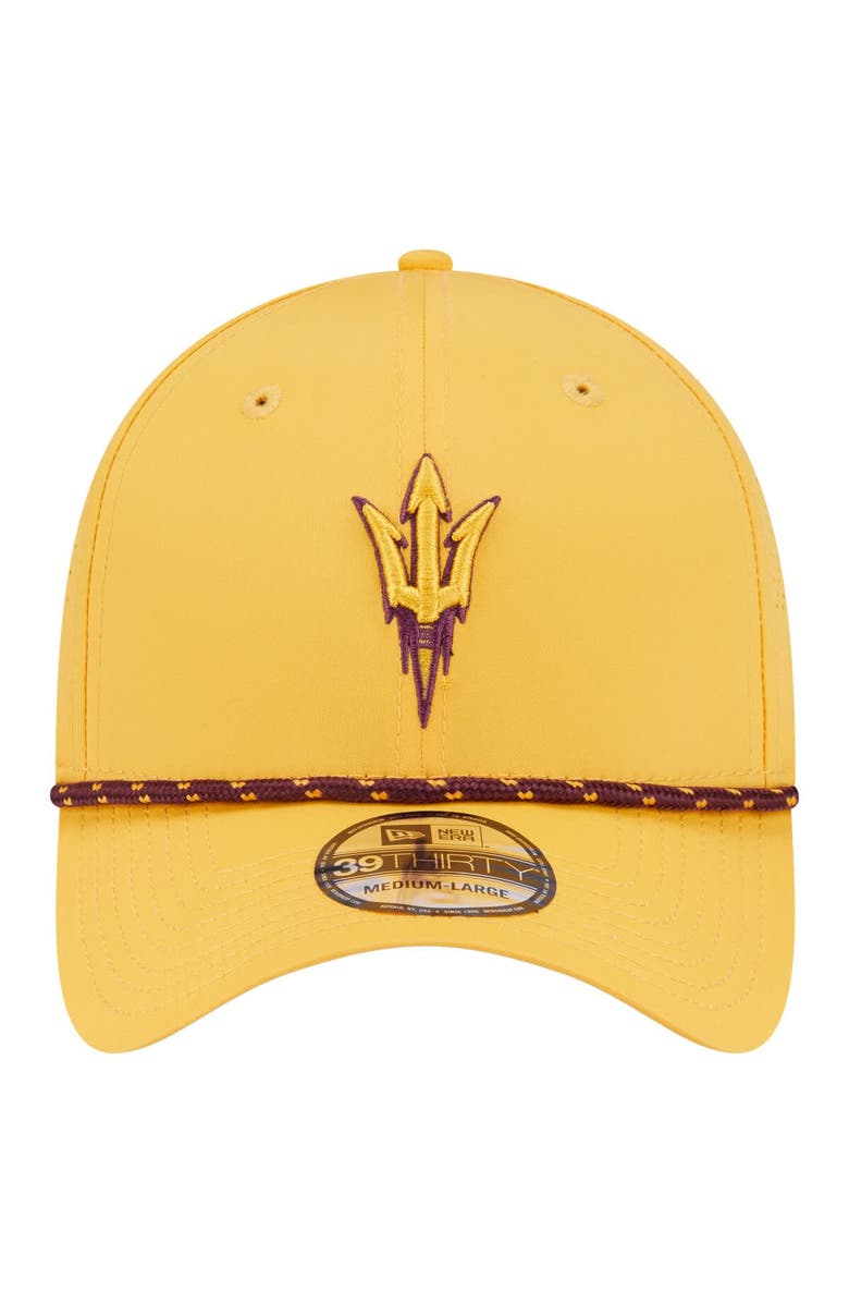 New Era Men's New Era  Gold Arizona State Sun Devils Rope 39THIRTY Flex Hat, Alternate, color, Gold