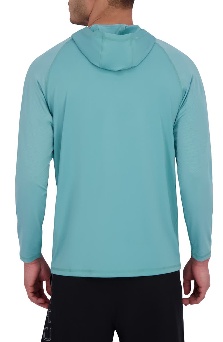 Spyder Raglan Sleeve Hooded UPF 50+ Rashguard, Alternate, color, Wasabi