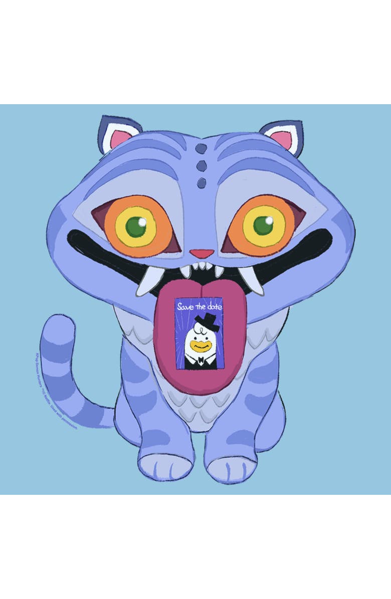 KPop Demon Hunters Boy's KPop Demon Hunters Derpy Save The Date Graphic T-Shirt, Alternate, color, Light Blue