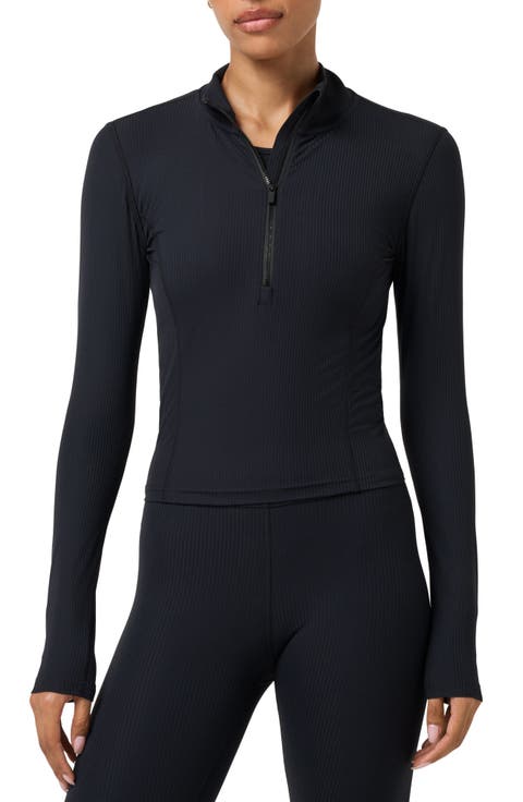 Pulse Performance Ribbed Half Zip Pullover