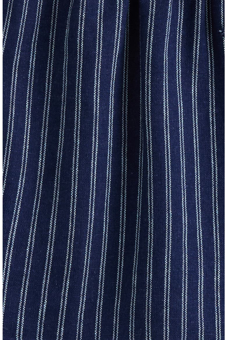 Kids' Linen Blend Drawstring Shorts, Alternate, color, NAVY MEDIEVAL JANIE STRIPE