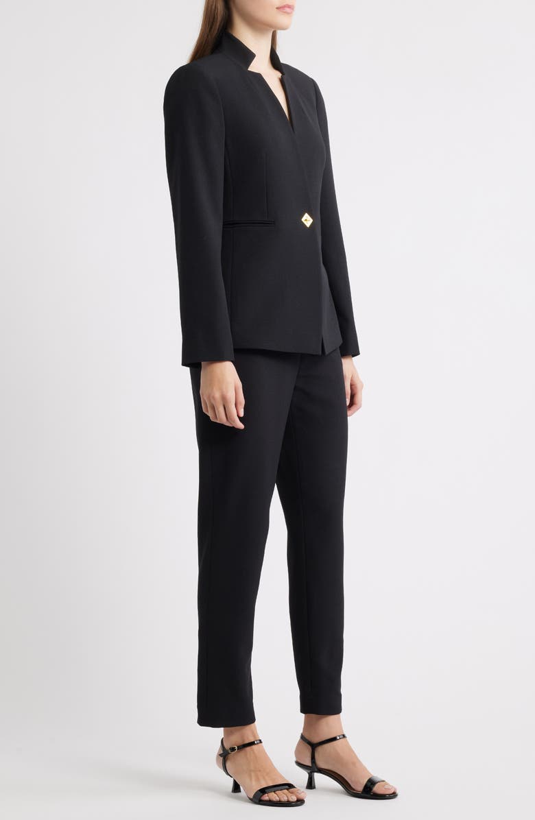 Tahari ASL Notch Neck Long Sleeve Jumpsuit, Alternate, color, 