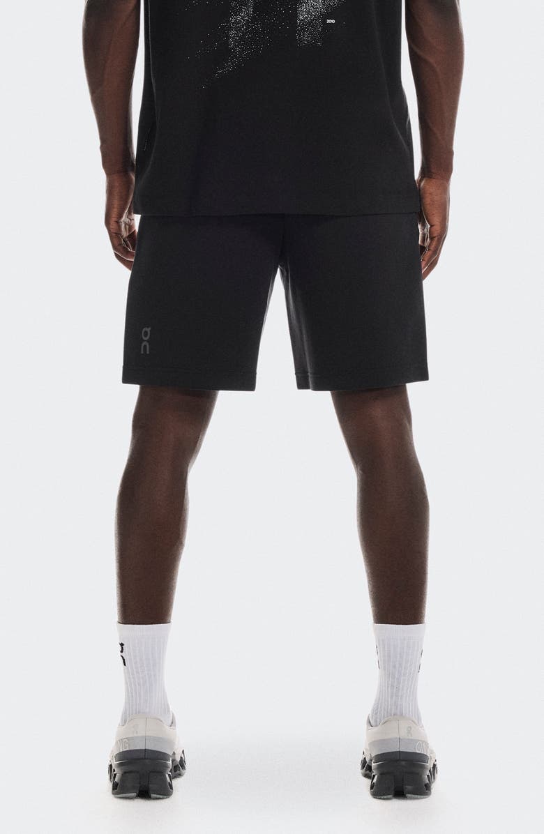 On Focus Stretch Running Shorts, Alternate, color, Black