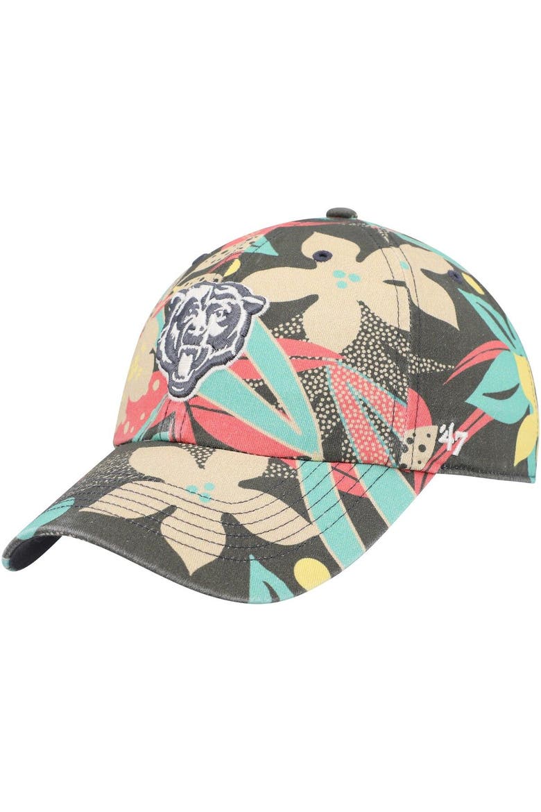 Women's '47 Chicago Bears Plumeria Clean Up Adjustable Hat, Main, color, Charcoal