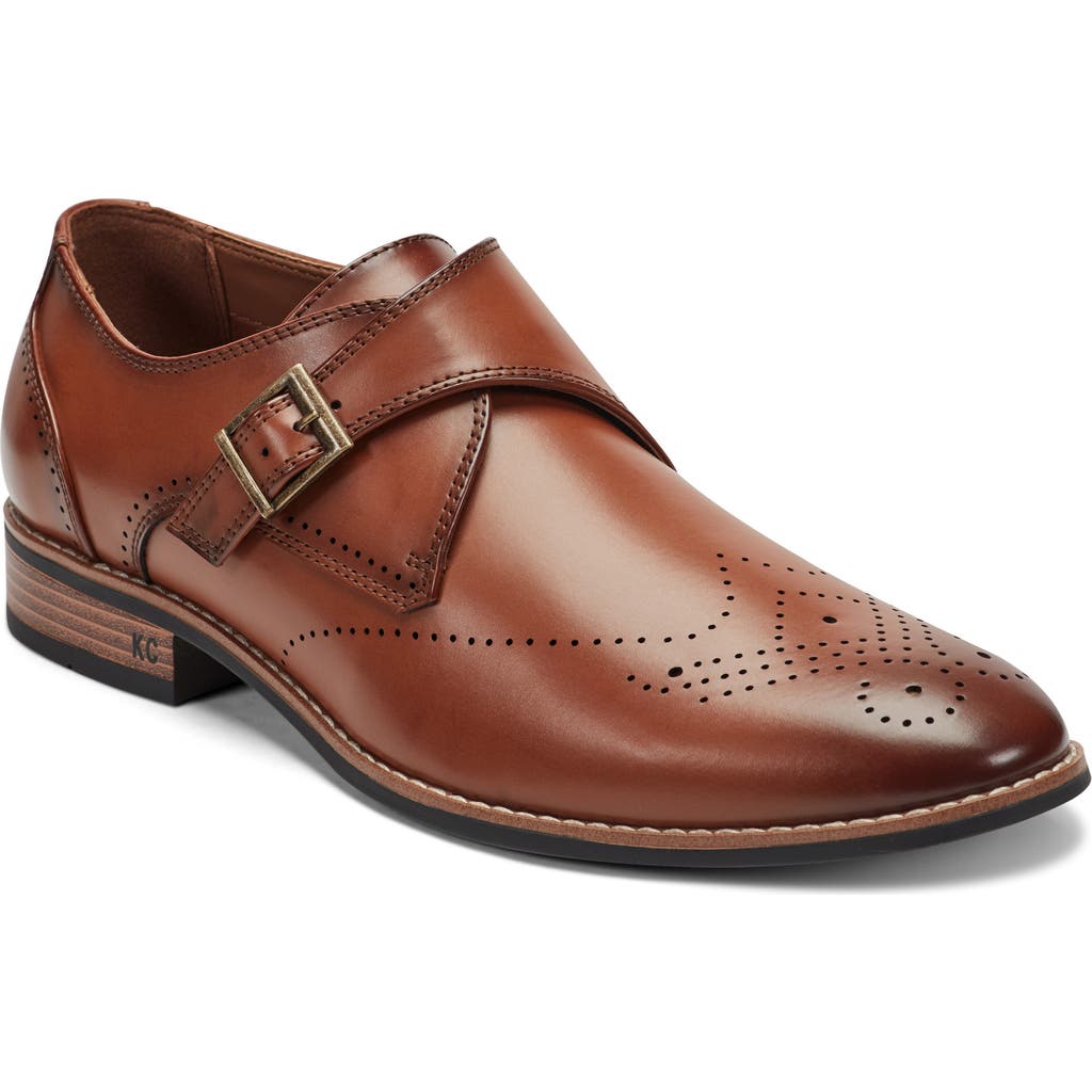 Kenneth Cole Reaction Cheer One Buckle Monk Shoe In Brown