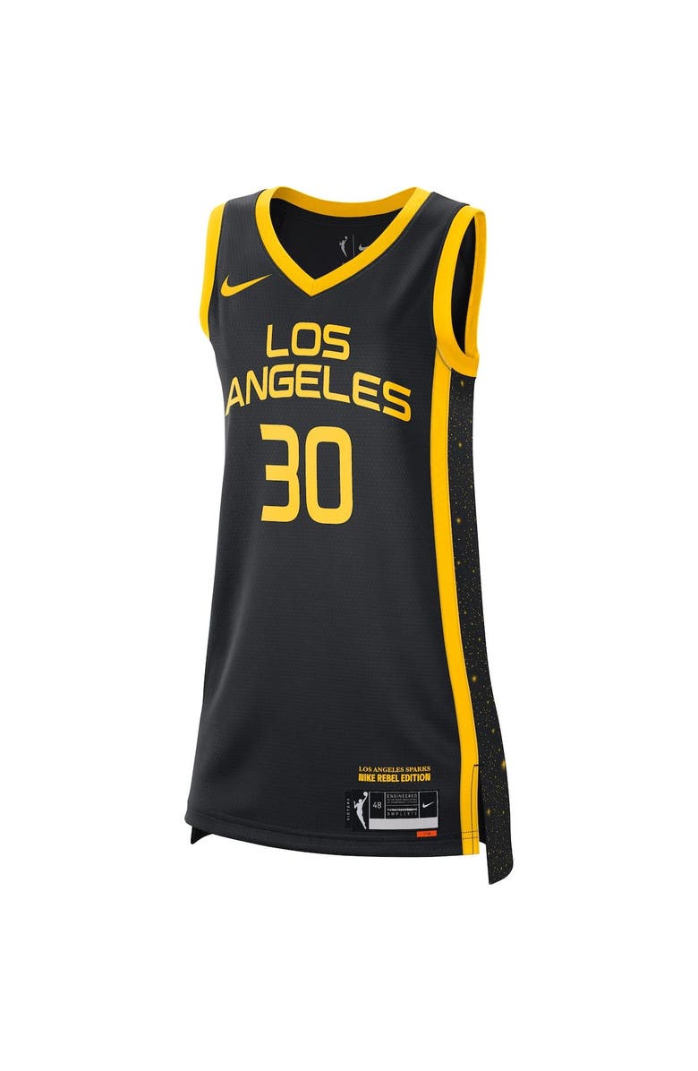 Nike Women's Nike Nneka Ogwumike Black Los Angeles Sparks 2021 Rebel Edition Victory Player Jersey, Alternate, color, 