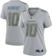 Nike Women's Nike Justin Herbert Gray Los Angeles Chargers Atmosphere Fashion Game Jersey