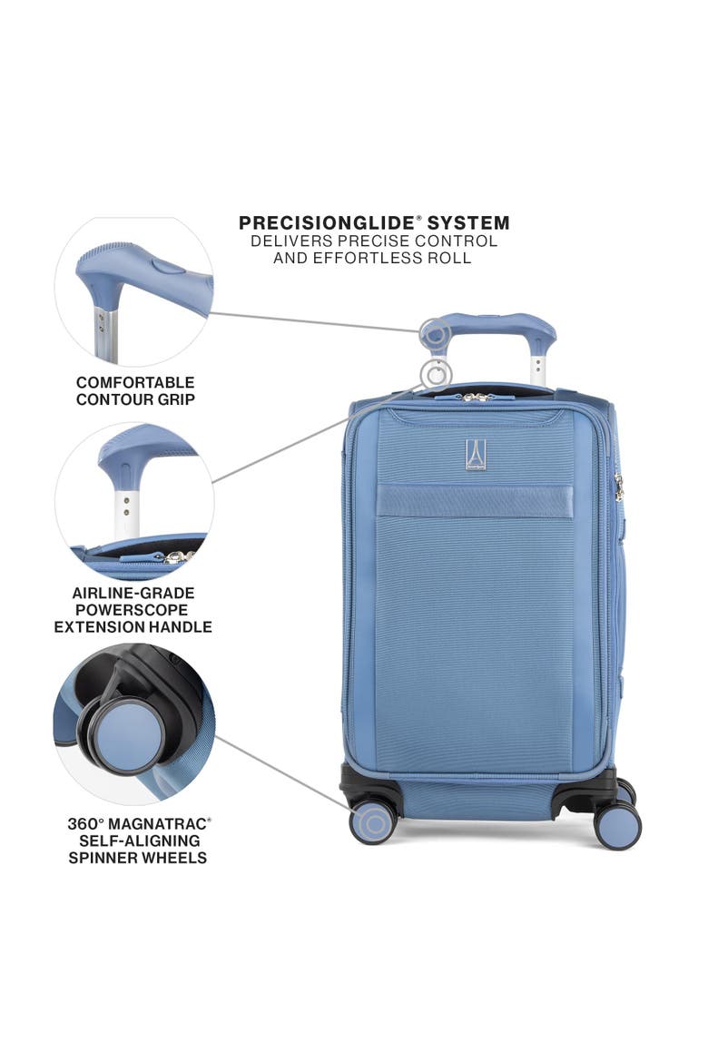Versapack + Lightweight Softside Expandable 21" Carry On Spinner Luggage, Alternate, color, Elemental Blue