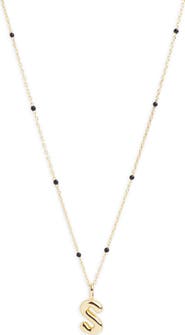 Argento Vivo Sterling Silver Initial Pendant Necklace