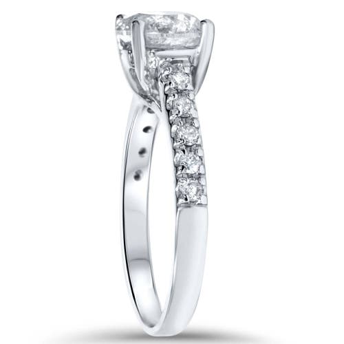 Bliss Diamond Certified 2 1/2ct Diamond Cathedral Engagement Ring 14k Gold Lab Grown In 14k White Gold