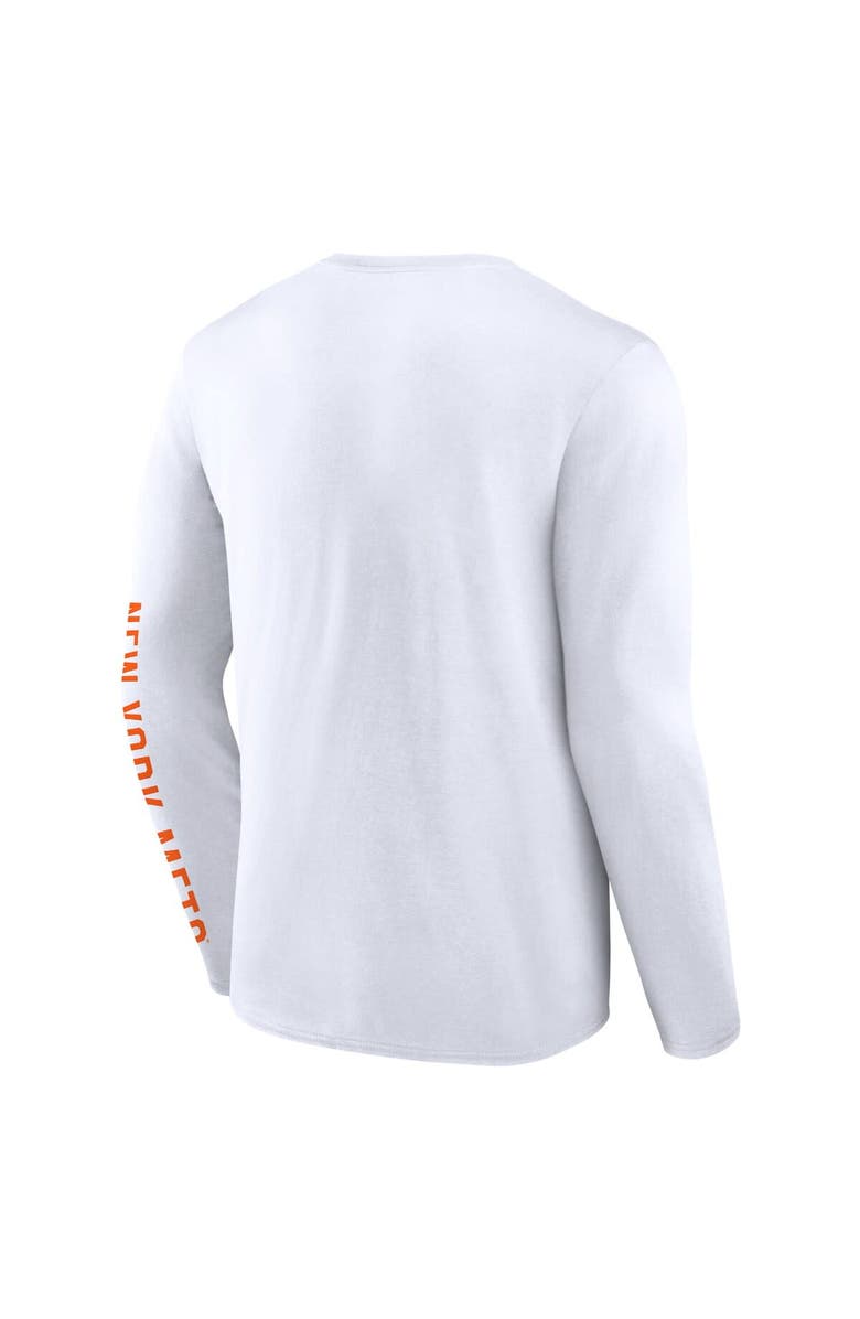 FANATICS Men's Fanatics White New York Mets Press Box Long Sleeve T-Shirt, Alternate, color, White