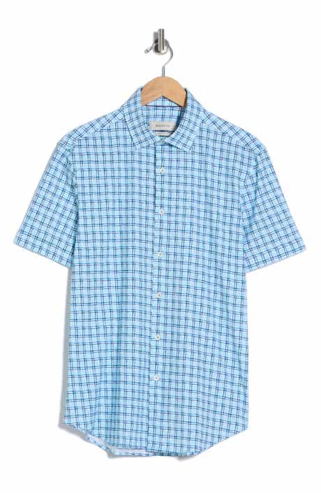 Bugatchi Short Sleeve Stretch Cotton Button-Up Shirt