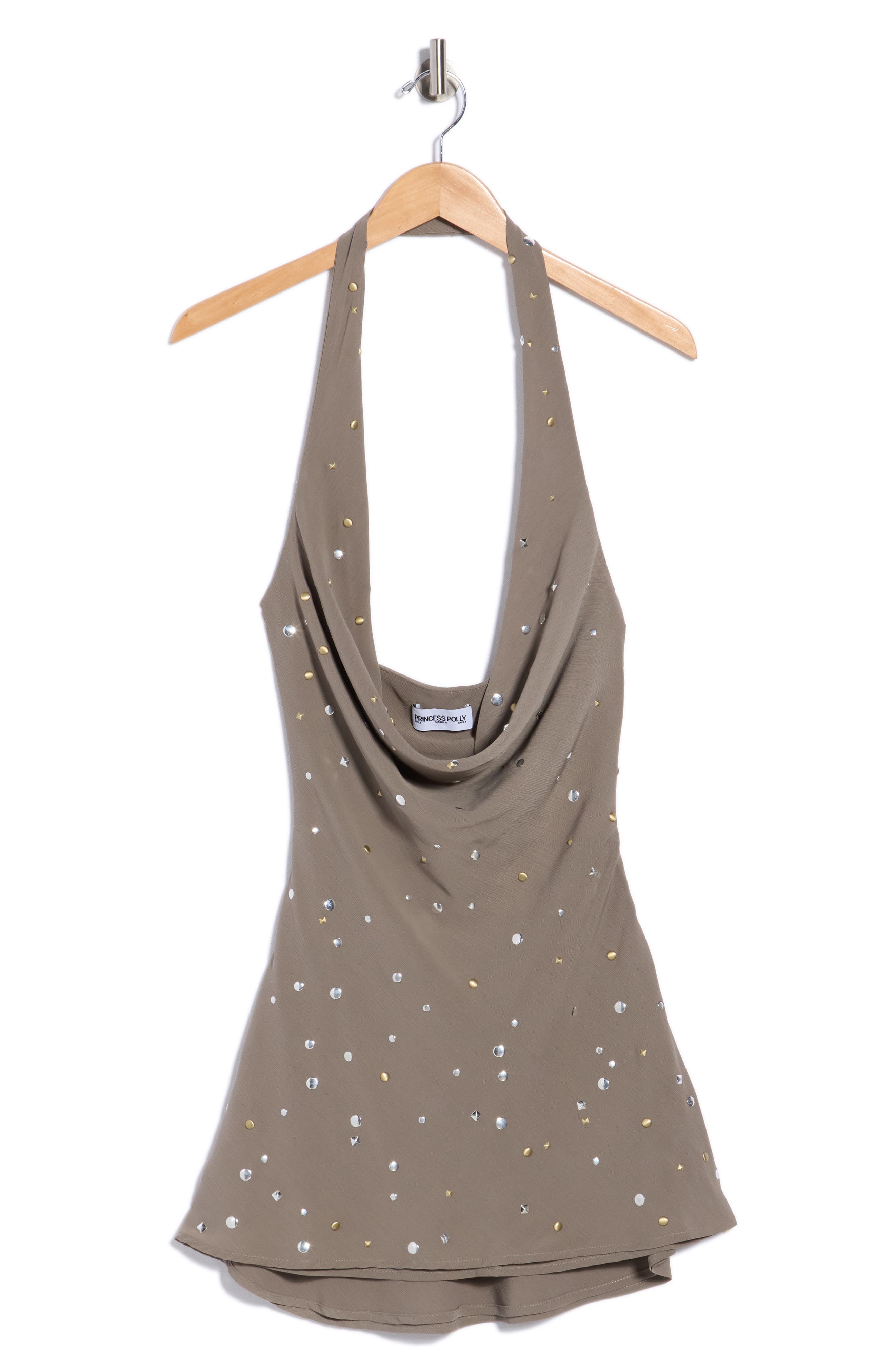Lolenna Plunge Mini Halter Dress