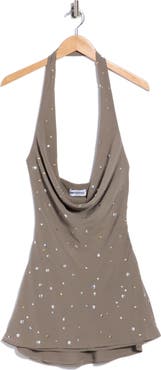 Princess Polly Lolenna Plunge Mini Halter Dress